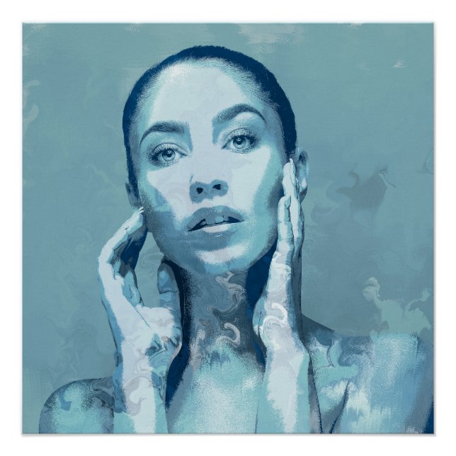 "Woman in Blue" Glossy Poster (Anverso)
