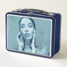 "Woman in Blue" Premium Canvas 