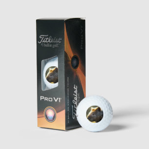 Wombat australiano joven, bolas de golf