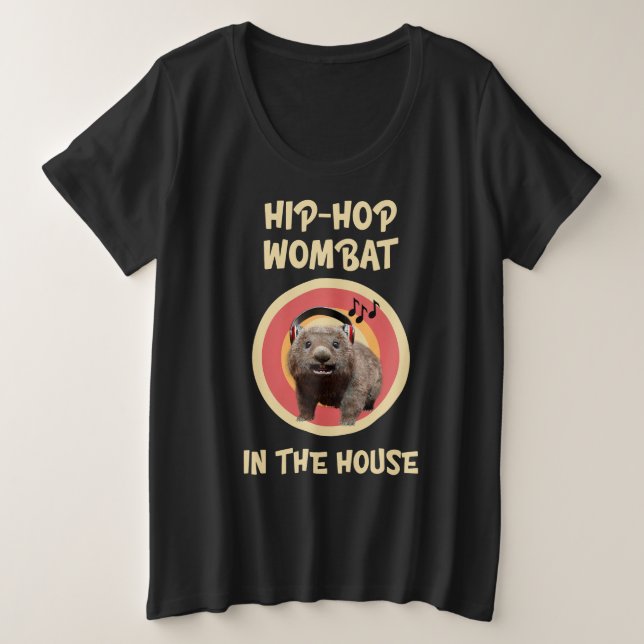 Wombat divertido de Hip-hop en la casa (Anverso del diseño)