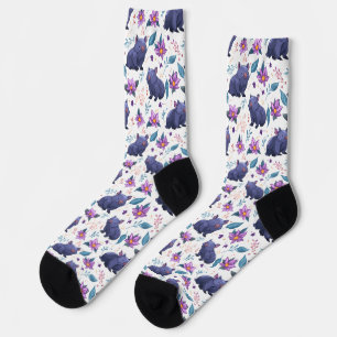 Wombat Garden Fiesta - Calcetines de Novedad