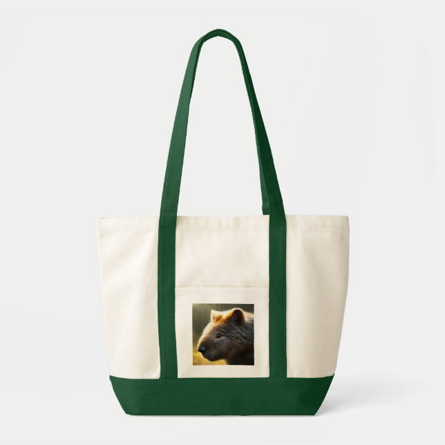 Wombat, joven australiano, impulso de la bolsa (Frente)