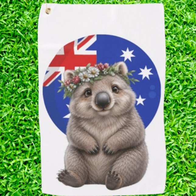 Wombat Un Trocito de Australia  Toalla de Golf (Bring a little piece of Australia to every round you play with the Wombat Golf Towel.)
