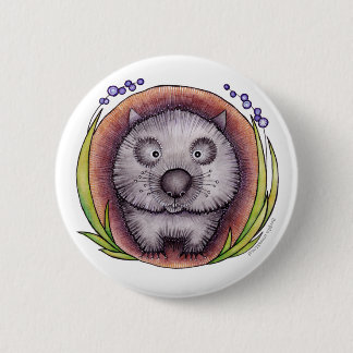 "Wombie" la insignia del botón del wombat
