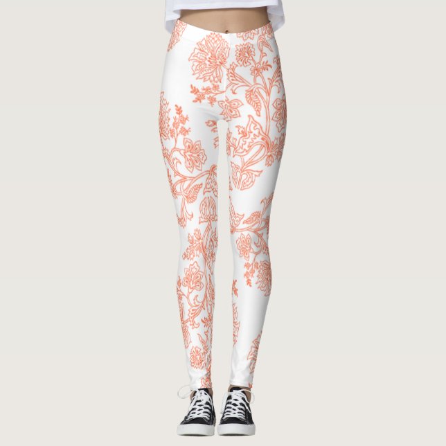 Women’s High Rise Floral Print Activewear Leggings (Anverso)