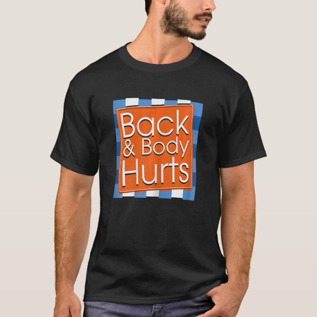 Womens  Back Body Hurts Quote Workout Gym Top 1 (Anverso)