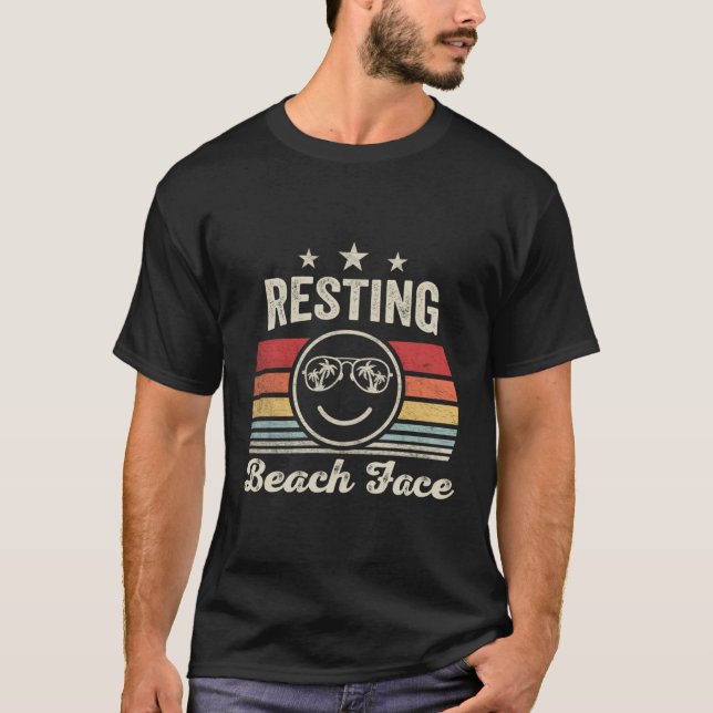 Womens Beach Tops Retro Funny Resting Beach F (Anverso)