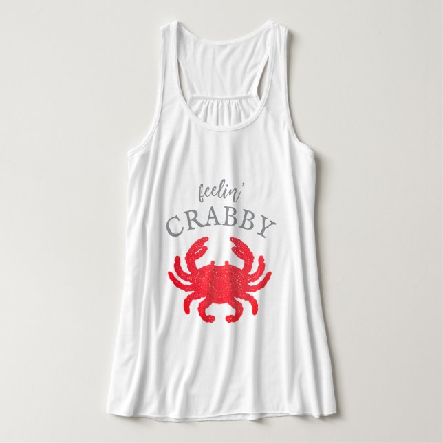 Women's Feelin Crabby Tank Top (Diseño del anverso)