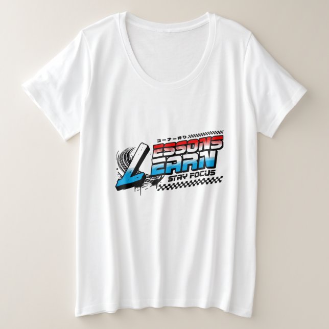 WOMEN'S FOCUS LESSONS LEARN PLUS SIZE TEE (Anverso del diseño)