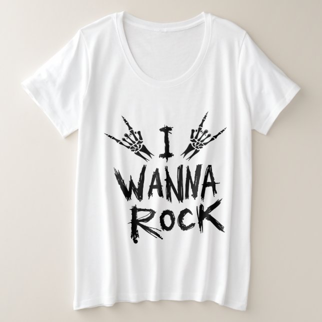 Women's I Wanna Rock Shirt (Anverso del diseño)