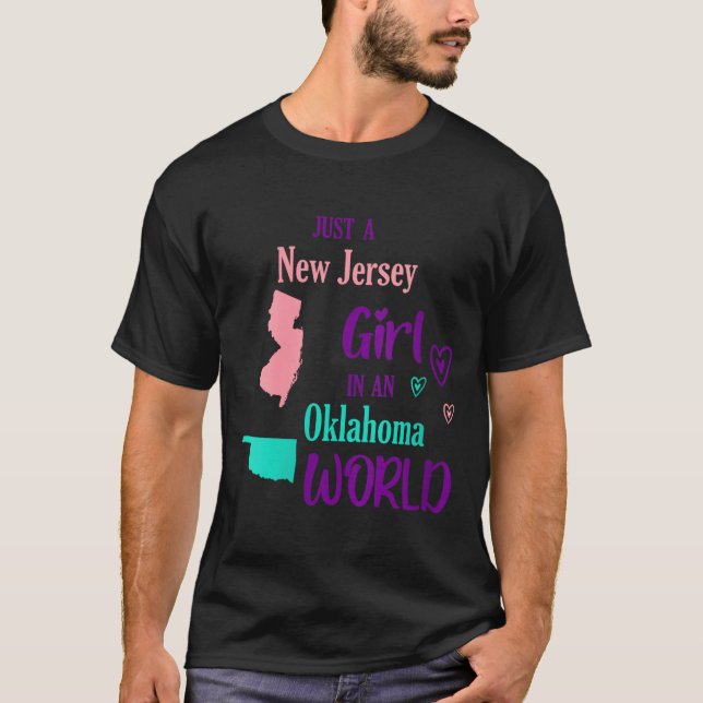 Womens Proud Girl Just A New Jersey Girl In An Okl (Anverso)