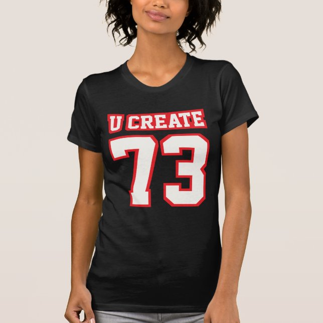 Womens RED BLANCA NEGRA frontal Bella Jersey Favor (Anverso)