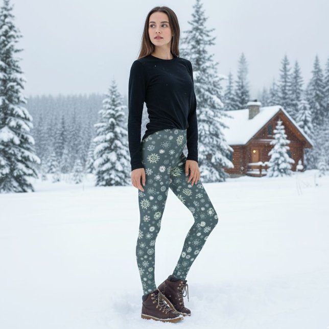 Women's Winter Print Leggings - Warm & Soft Pants  (Subido por el creador)