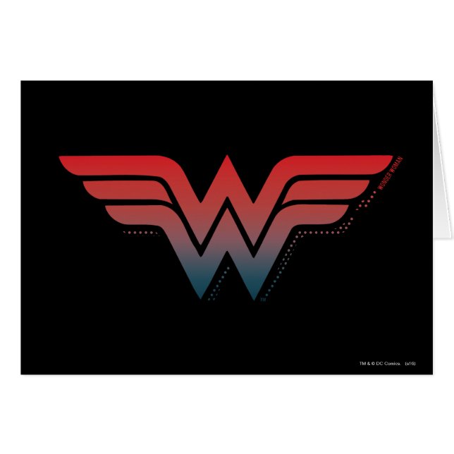 Wonder Woman Red Blue Gradient Logo (Anverso (Horizontal))