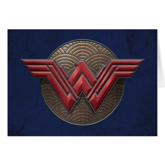 Wonder Woman Symbol Over Concentric Circles (Anverso (Horizontal))