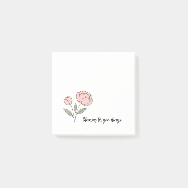 Wonky Zoo Peonies Notas Post-it (Anverso)