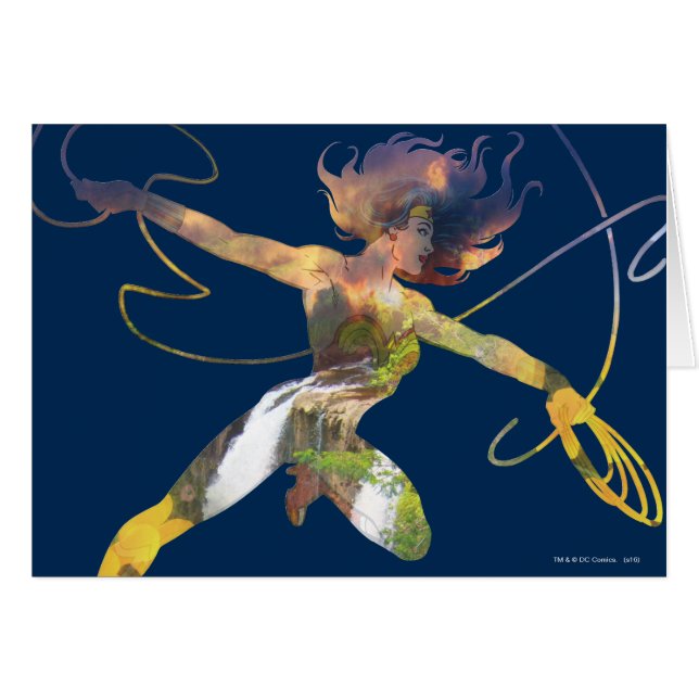 Wonman Sunset Waterfall Silhouette (Anverso (Horizontal))