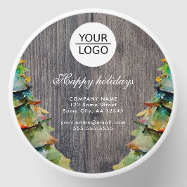 Wood Add Logo Merry Christmas Company Promotion