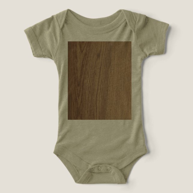 Wood Grain Baby Bodysuit (Diseño delantero )