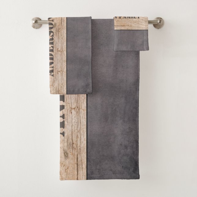 Wood on Dark Background, Family Name (In situ)