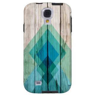 Wood Samsung galaxia s4 funda Chevron Zig Zag Trib