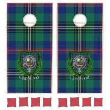 Wood Scottish Clan Tartan Escudo