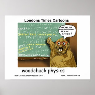 Woodchuck Physics Funny Personalizados Posters