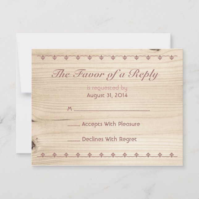 Wooden RSVP (Anverso)