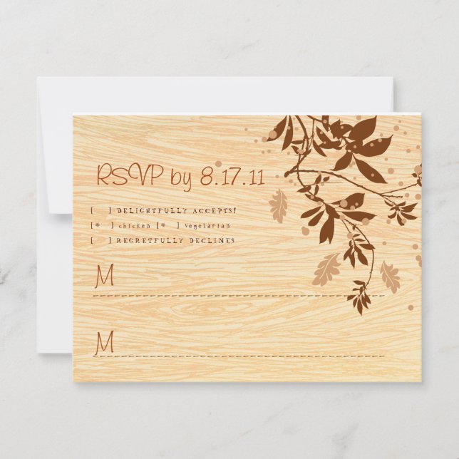 Woodgrain con Vines RSVP (Anverso)