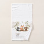 Woodland Animales Nursery Baby Significa<br><div class="desc">Toalla acuarela de animales de bosque</div>