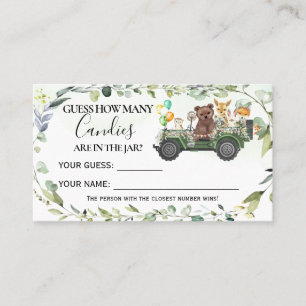Woodland Animals Cuántas tarjetas de Baby Shower C