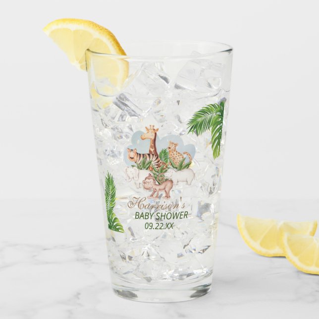 Woodland Animals Jungle Greenery Baby Shower (Anverso (hielo))