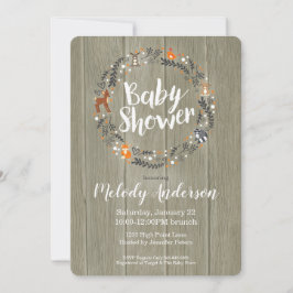 Woodland Baby | Invitación de Baby Shower