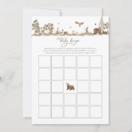 Woodland Baby Shower Baby Bingo
