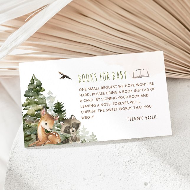 Woodland Baby Shower Books Para Tarjeta De Alojami (Subido por el creador)