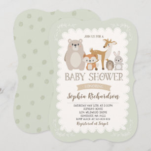 Woodland Baby Shower Invitación Whimsical Shower