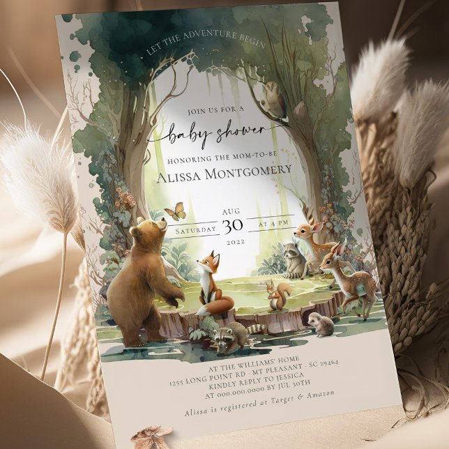 Woodland Baby Shower Let the Adventure Begin (Subido por el creador)