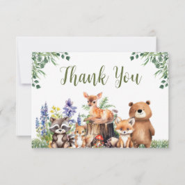 Woodland Baby Shower | Tarjeta de agradecimiento