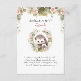 Woodland Baby Shower, tarjeta de cierre Cute Hedge