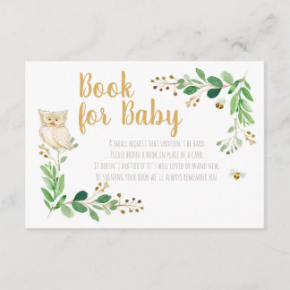 Woodland Baby Shower trae una tarjeta de libro
