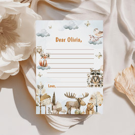 Woodland Birthday Time Capsule Note Tarjeta de men