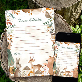Woodland Birthday Time Capsule Note Tarjeta de men