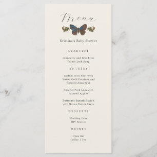 Woodland Botanical Gender Neutral Baby Shower Menu