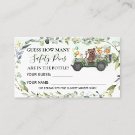 Woodland Cuántas tarjetas de Baby Shower de Pins d