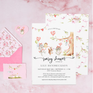 Woodland de primavera   Invitación de Baby Shower 