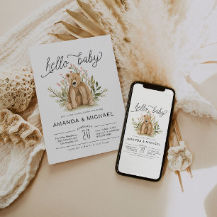 Woodland de primavera Invitación de Baby Shower