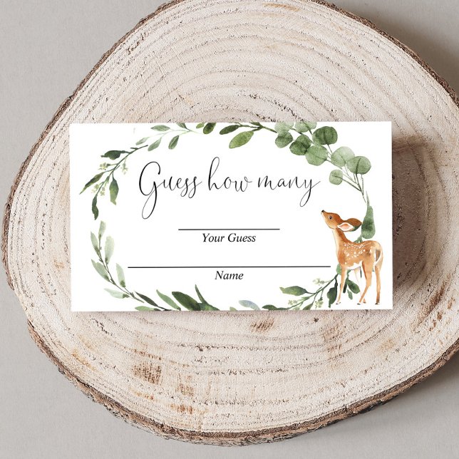 Woodland Deer Adivina cuántas tarjetas de ducha pa (Subido por el creador)