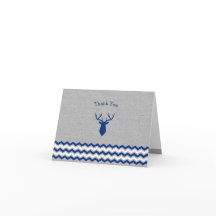 Woodland Deer baby ducha nota de agradecimiento