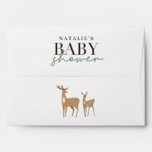 Woodland deer eucalipto moderna ducha para bebés
