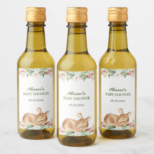 Woodland Deer Floral Greenery Baby Shower Mini